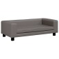 vidaXL Divano Bambini con Poggiapiedi Grigio 100x50x30 cm Similpelle
