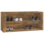 Scarpiera Rovere Fumo 100x35x45 cm in Legno Multistrato Scarpiera Rovere Fumo 100x35x45 cm in Legno Multistrato