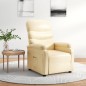 vidaXL Poltrona Reclinabile Crema in Similpelle