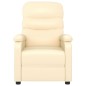 vidaXL Poltrona Reclinabile Crema in Similpelle