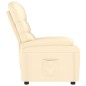 vidaXL Poltrona Reclinabile Crema in Similpelle