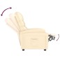 vidaXL Poltrona Reclinabile Crema in Similpelle