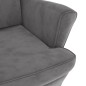 vidaXL Poltrona Grigio Chiaro Velluto vidaXL Poltrona Grigio Chiaro Velluto