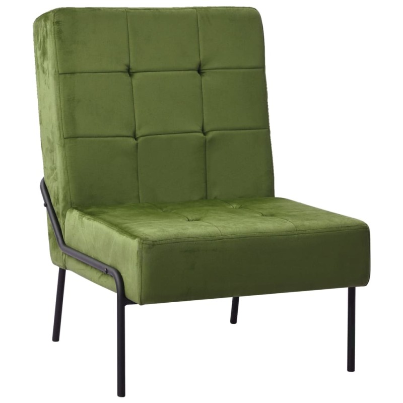 vidaXL Poltrona Relax 65x79x87 cm Verde Chiaro in Velluto vidaXL Poltrona Relax 65x79x87 cm Verde Chiaro in Velluto
