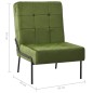 vidaXL Poltrona Relax 65x79x87 cm Verde Chiaro in Velluto vidaXL Poltrona Relax 65x79x87 cm Verde Chiaro in Velluto