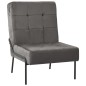 vidaXL Poltrona Relax 65x79x87 cm Grigio Scuro in Velluto vidaXL Poltrona Relax 65x79x87 cm Grigio Scuro in Velluto