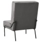 vidaXL Poltrona Relax 65x79x87 cm Grigio Scuro in Velluto vidaXL Poltrona Relax 65x79x87 cm Grigio Scuro in Velluto