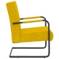 vidaXL Sedia a Sbalzo Giallo Senape in Velluto vidaXL Sedia a Sbalzo Giallo Senape in Velluto