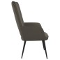 vida XL Poltrona Relax Grigio Scuro in Velluto vida XL Poltrona Relax Grigio Scuro in Velluto