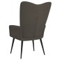 vida XL Poltrona Relax Grigio Scuro in Velluto vida XL Poltrona Relax Grigio Scuro in Velluto