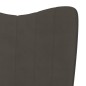 vida XL Poltrona Relax Grigio Scuro in Velluto vida XL Poltrona Relax Grigio Scuro in Velluto