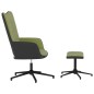 vidaXL Poltrona Relax con Poggiapiedi Verde Chiaro in Velluto e PVC vidaXL Poltrona Relax con Poggiapiedi Verde Chiaro in Velluto e PVC