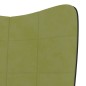 vidaXL Poltrona Relax con Poggiapiedi Verde Chiaro in Velluto e PVC vidaXL Poltrona Relax con Poggiapiedi Verde Chiaro in Velluto e PVC