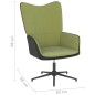vidaXL Poltrona Relax con Poggiapiedi Verde Chiaro in Velluto e PVC vidaXL Poltrona Relax con Poggiapiedi Verde Chiaro in Velluto e PVC