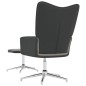 vidaXL Poltrona Relax con Poggiapiedi Grigio Chiaro in Velluto e PVC vidaXL Poltrona Relax con Poggiapiedi Grigio Chiaro in Velluto e PVC