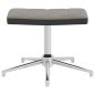 vidaXL Poltrona Relax con Poggiapiedi Grigio Chiaro in Velluto e PVC vidaXL Poltrona Relax con Poggiapiedi Grigio Chiaro in Velluto e PVC
