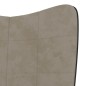 vidaXL Poltrona Relax con Poggiapiedi Grigio Chiaro in Velluto e PVC vidaXL Poltrona Relax con Poggiapiedi Grigio Chiaro in Velluto e PVC