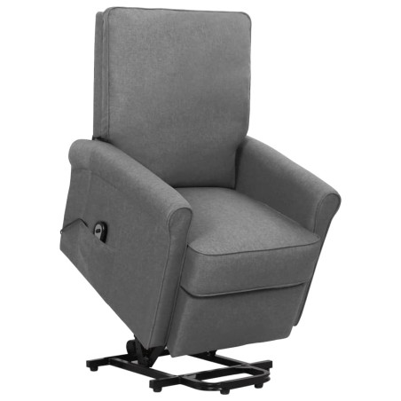 vidaXL Poltrona Alzapersona Grigio Chiaro Tessuto