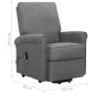 vidaXL Poltrona Alzapersona Grigio Chiaro Tessuto