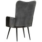 vidaXL Poltrona Wingback Marrone e Grigia in Vera Pelle vidaXL Poltrona Wingback Marrone e Grigia in Vera Pelle