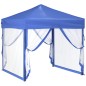 Tenda per Feste Pieghevole con Pareti Laterali Blu 2x2 m Tenda per Feste Pieghevole con Pareti Laterali Blu 2x2 m