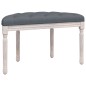 vidaXL Panca Grigio Scuro 81,5x41x49 cm in Velluto