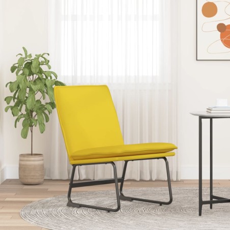 vidaXL Sedia Lounge Giallo Chiaro 52x75x78 cm in Tessuto
