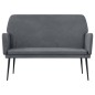 vidaXL Panca Grigio Scuro 108x79x79 cm in Velluto