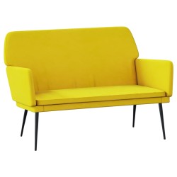 vidaXL Panca Gialla 108x79x79 cm in Velluto