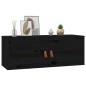 Pensile Nero 80x30x30 cm in Legno Massello di Pino Pensile Nero 80x30x30 cm in Legno Massello di Pino