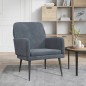 vidaXL Poltrona Grigio Scuro 62x79x79 cm Velluto vidaXL Poltrona Grigio Scuro 62x79x79 cm Velluto