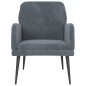 vidaXL Poltrona Grigio Scuro 62x79x79 cm Velluto vidaXL Poltrona Grigio Scuro 62x79x79 cm Velluto