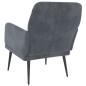 vidaXL Poltrona Grigio Scuro 62x79x79 cm Velluto vidaXL Poltrona Grigio Scuro 62x79x79 cm Velluto
