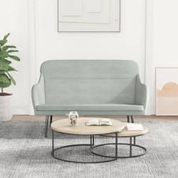 vidaXL Panca Grigio Chiaro 110x76x80 cm in Velluto