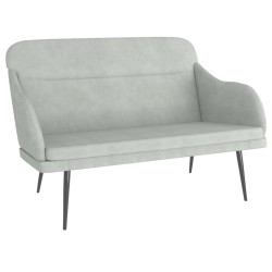 vidaXL Panca Grigio Chiaro 110x76x80 cm in Velluto