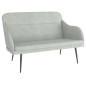 vidaXL Panca Grigio Chiaro 110x76x80 cm in Velluto vidaXL Panca Grigio Chiaro 110x76x80 cm in Velluto