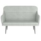 vidaXL Panca Grigio Chiaro 110x76x80 cm in Velluto vidaXL Panca Grigio Chiaro 110x76x80 cm in Velluto