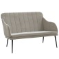 vidaXL Panca Grigio Chiaro 110x76x80 cm in Velluto vidaXL Panca Grigio Chiaro 110x76x80 cm in Velluto