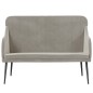 vidaXL Panca Grigio Chiaro 110x76x80 cm in Velluto vidaXL Panca Grigio Chiaro 110x76x80 cm in Velluto
