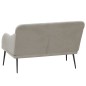 vidaXL Panca Grigio Chiaro 110x76x80 cm in Velluto vidaXL Panca Grigio Chiaro 110x76x80 cm in Velluto