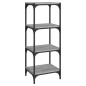 Libreria grigio sonoma 40x33x100 cm Legno Multistrato e Acciaio Libreria grigio sonoma 40x33x100 cm Legno Multistrato e Acciaio