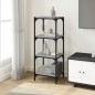 Libreria grigio sonoma 40x33x100 cm Legno Multistrato e Acciaio Libreria grigio sonoma 40x33x100 cm Legno Multistrato e Acciaio