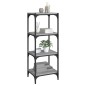 Libreria grigio sonoma 40x33x100 cm Legno Multistrato e Acciaio Libreria grigio sonoma 40x33x100 cm Legno Multistrato e Acciaio