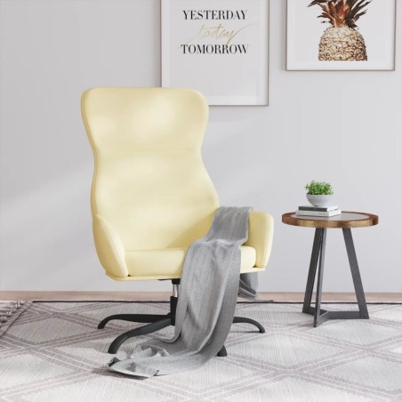 vidaXL Poltrona Reclinabile Crema in Similpelle