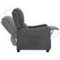 vidaXL Poltrona Reclinabile in Tessuto Grigio Scuro