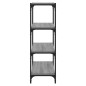 Libreria grigio sonoma 40x33x100 cm Legno Multistrato e Acciaio Libreria grigio sonoma 40x33x100 cm Legno Multistrato e Acciaio