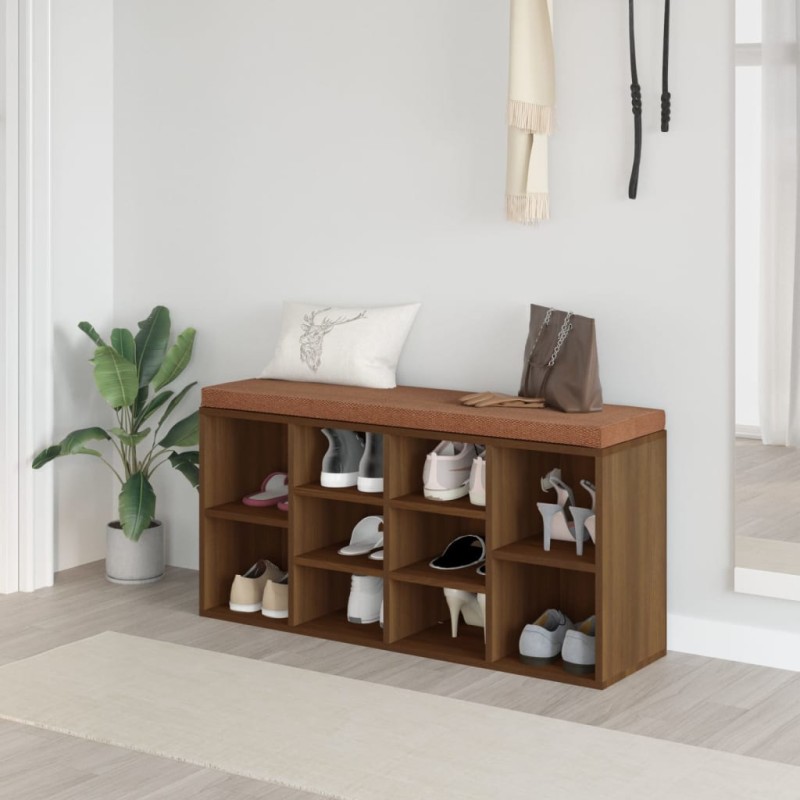 vidaXL Scarpiera Rovere Marrone 103x30x48 cm in Legno Multistrato