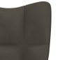 vida XL Poltrona Relax Grigio Scuro in Velluto vida XL Poltrona Relax Grigio Scuro in Velluto