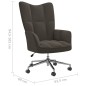 vida XL Poltrona Relax Grigio Scuro in Velluto vida XL Poltrona Relax Grigio Scuro in Velluto