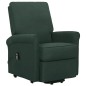 vidaXL Poltrona Alzapersona Verde Scuro Tessuto